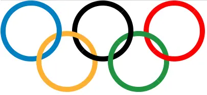 use html css to implement olympic rings